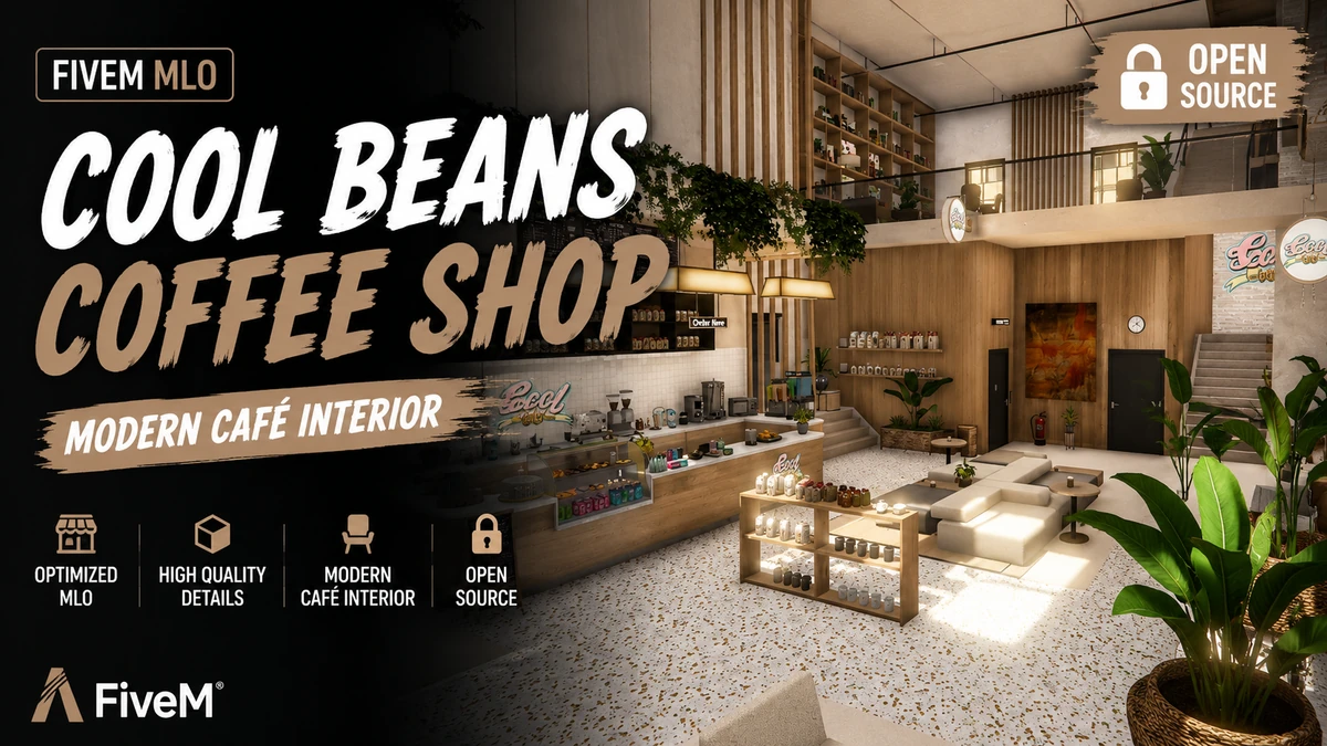 Cool Beans Coffee Shop MLO FiveM | Modern Café Interior | Open Source